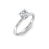 1 Ct Cushion Lab Diamond & .11 Ctw Diamond Secret Halo Engagement Ring